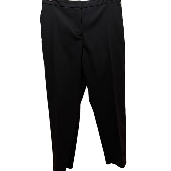 Essentials by ABS black pants red & white stripes down leg size 10 NWT - Picture 3 of 6